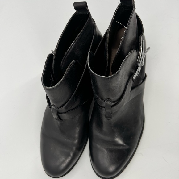French Connection Yuri black leather boots shoes size 38.5/7.5 NWOT - Picture 5 of 15
